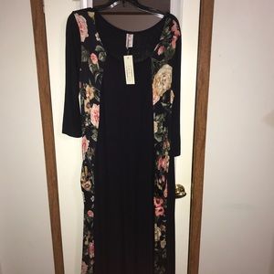 NWT Navy/floral midi dress